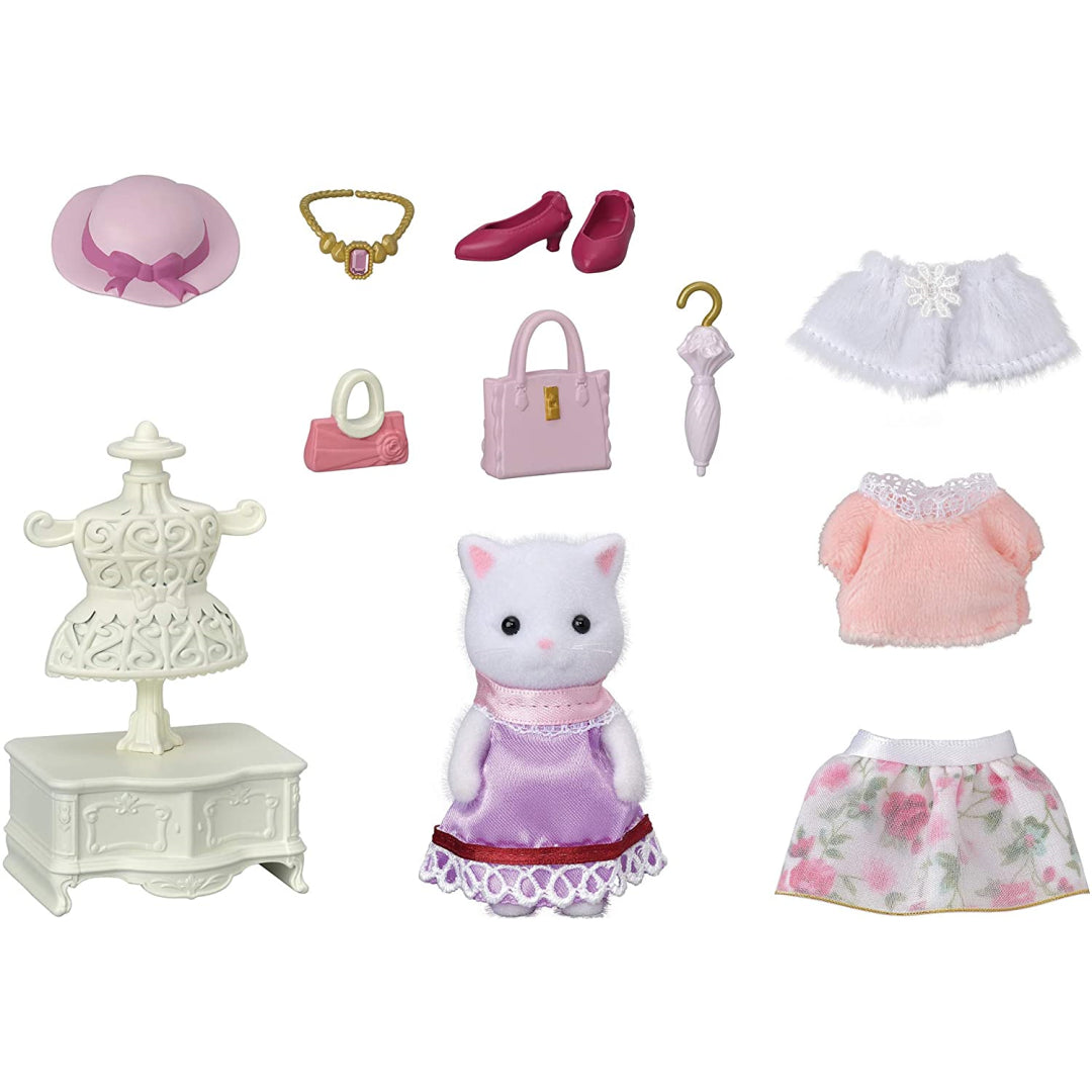 Sylvanian Families Fashion Play Set Town Girl Series Persian Cat - Maqio