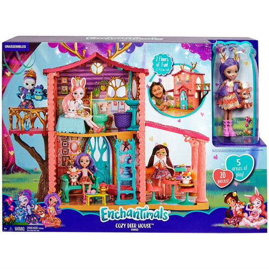 Enchantimals FRH50 Cosy House Playset with Danessa Deer Doll and Sprint Figure - Maqio