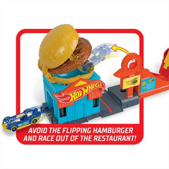 Hot Wheels Downtown Burger Dash Playset & Car