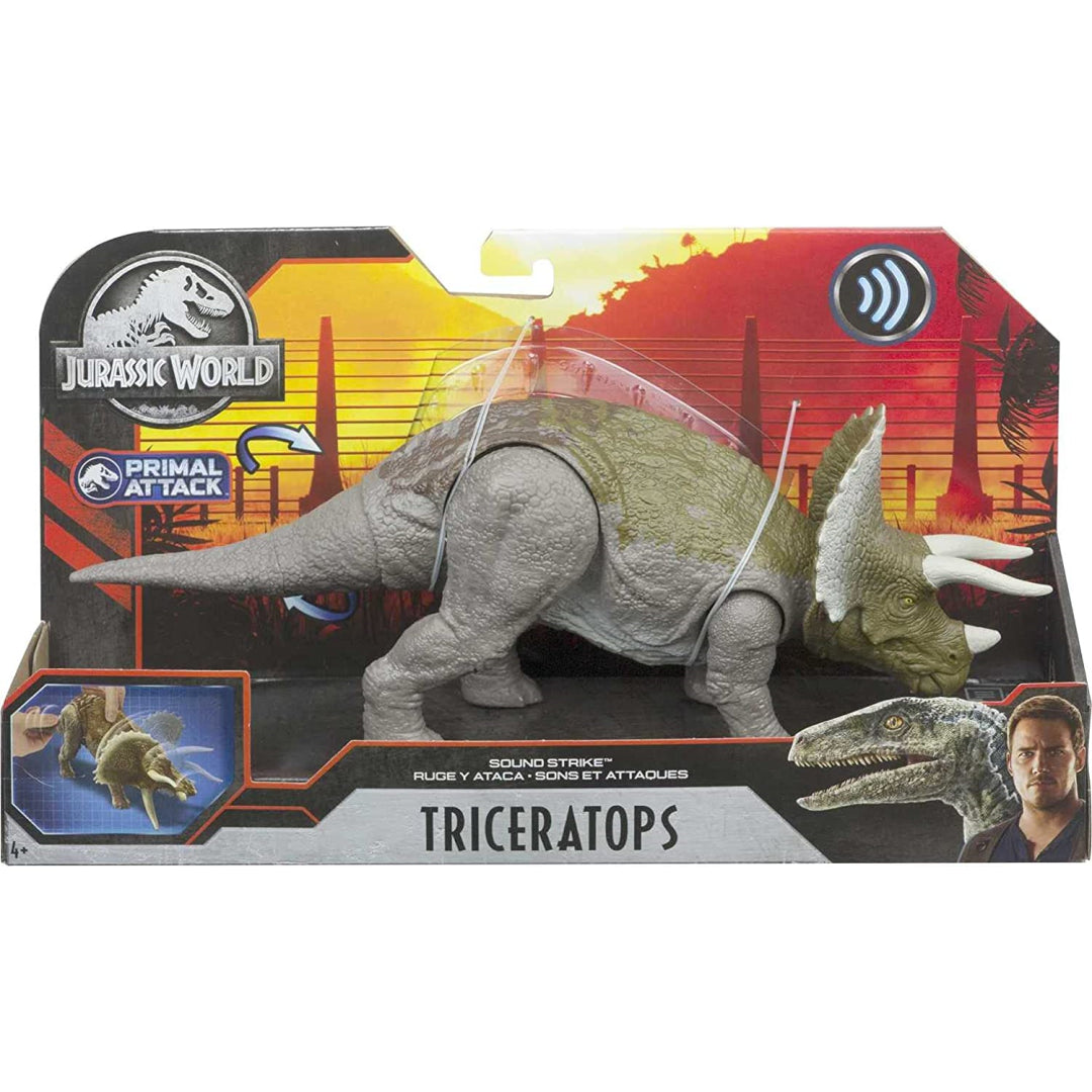 Jurassic World Triceraptors Sound Strike Dinosaur - Maqio