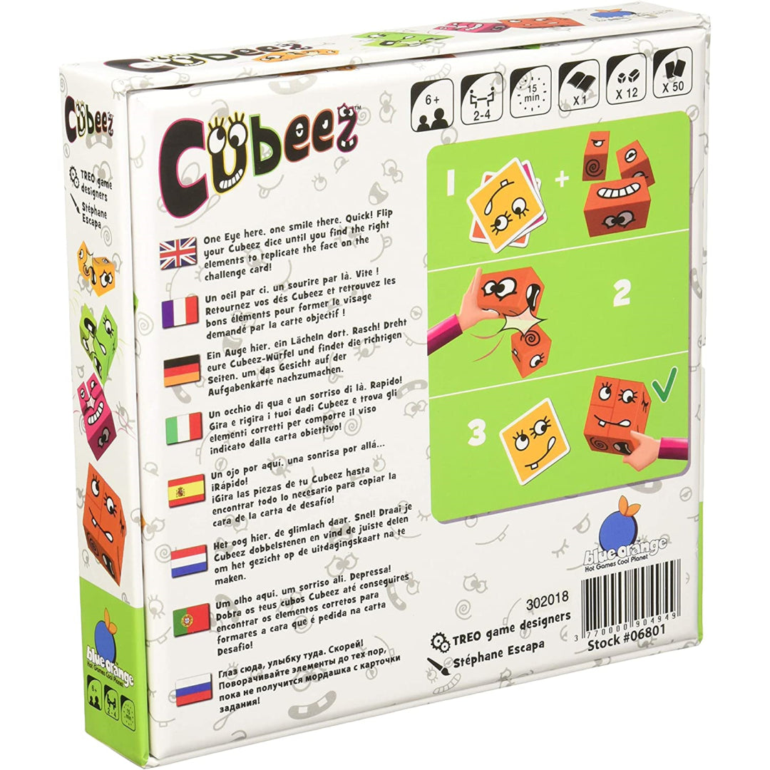 Blue Orange Cubeez Mixed Colour Childrens Kids Family Game - Maqio