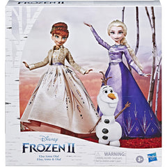 Disney Frozen Elsa Anna and Olaf Fashion Doll Set With Dresses