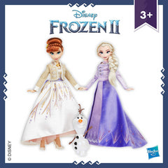 Disney Frozen Elsa Anna and Olaf Fashion Doll Set With Dresses