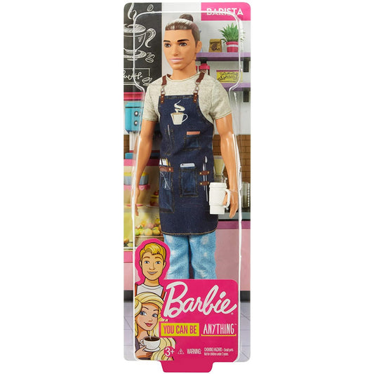 Barbie Ken Barista Doll in Career-Themed Outfit FXP03 - Maqio