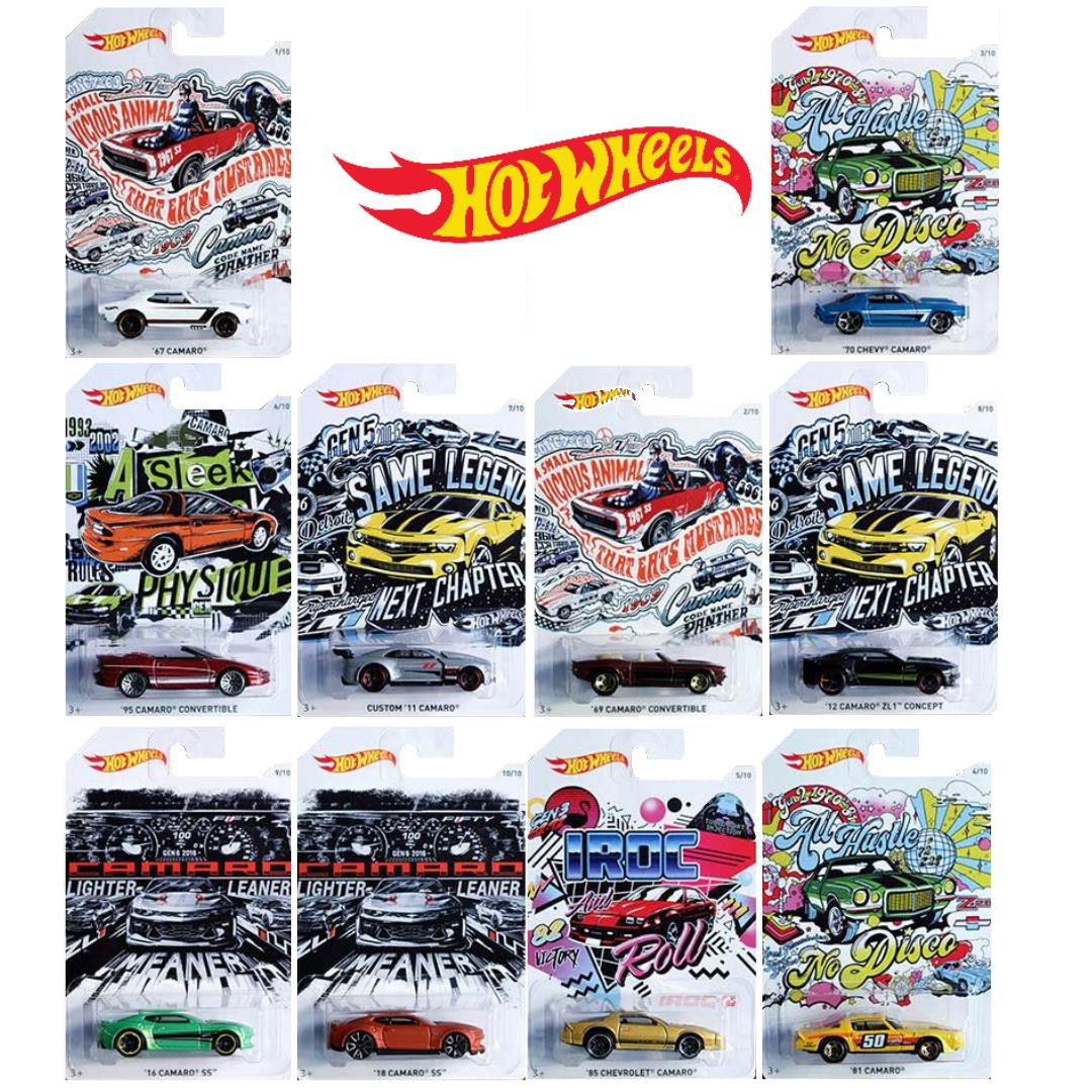 Hot Wheels Camaro Set of 10 Cars - 50th Anniversary - Maqio