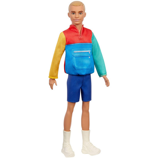 Barbie Ken Fashionistas Doll Blonde Hair Jacket Blue Shorts & White Boots - Maqio