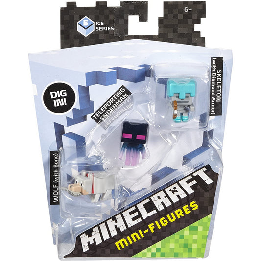 Minecraft Teleporting Enderman, Wolf & Skeleton Mini Action Figures - Maqio