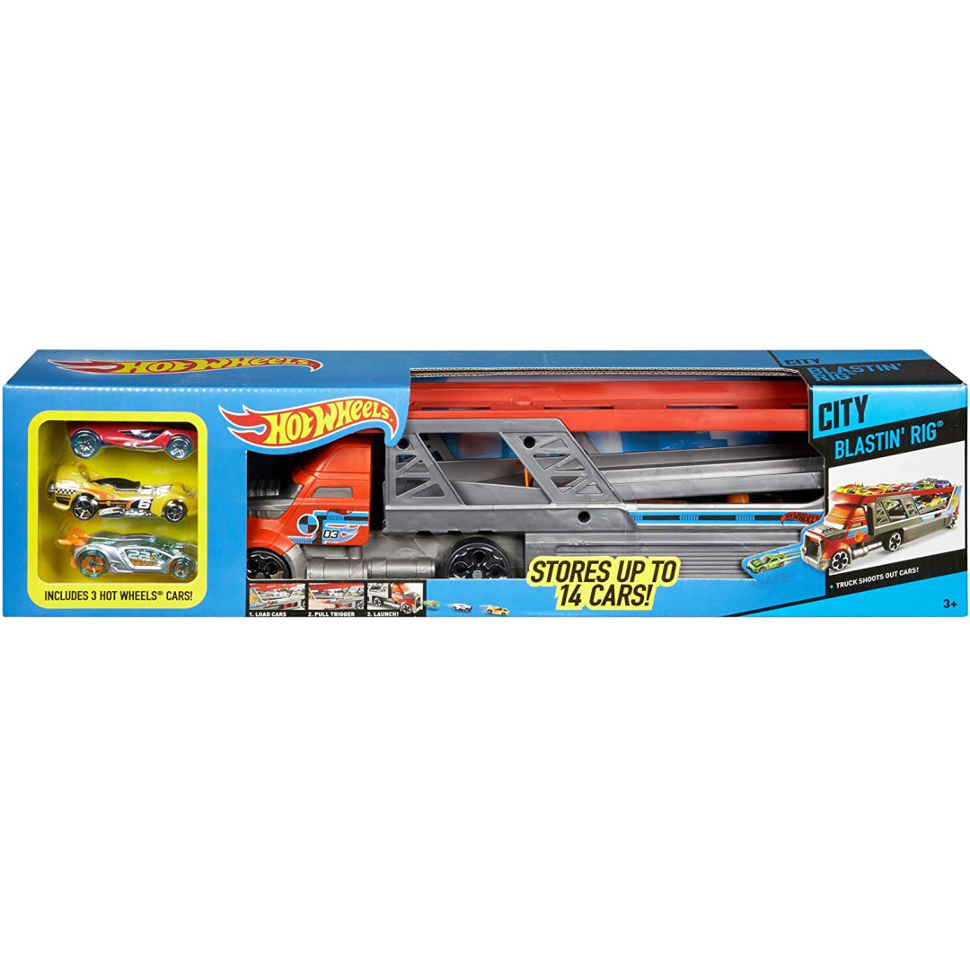 Hot Wheels Blastin' Rig Including 3 Cars - Maqio