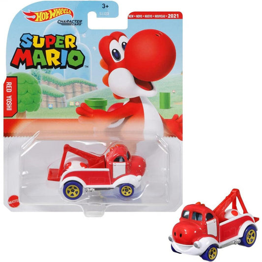 Hot Wheels Character Cars Super Mario Red Yoshi DieCast Car