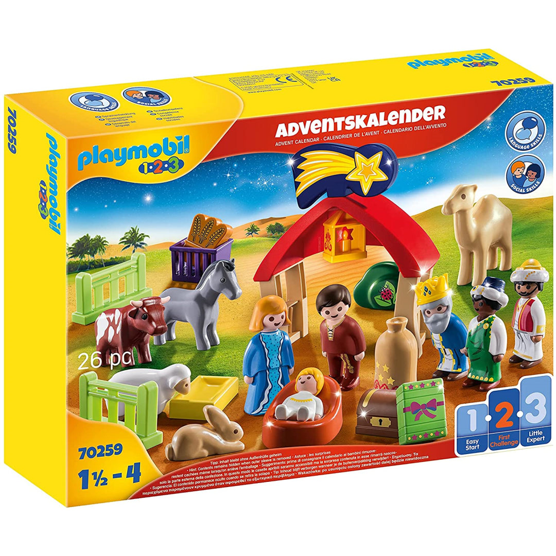 Playmobil 1.2.3 Christmas Nativity Scene Advent CalendarÂ  - Maqio