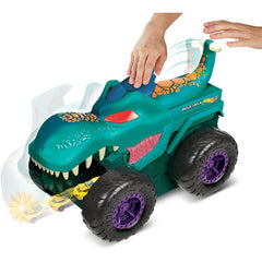 Hot Wheels Monster Trucks Car Chompin' Mega Wrex Giant Vehicle with Lights and Sound Effects - Maqio