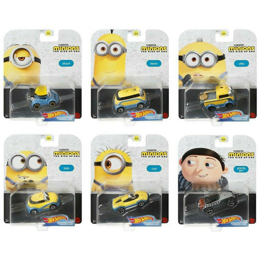 Hot Wheels Minions The Rise of Gru Set of 6 Die-Cast Vehicles - Maqio