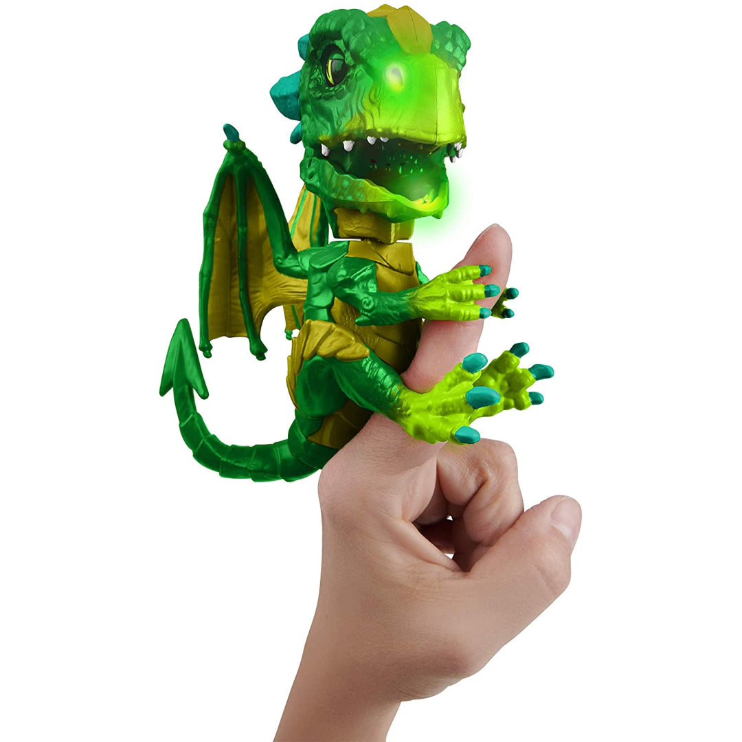 Wow Wee Fingerlings Untamed Dragon â€“ Series 1 â€“ Venom (Green) 3862 - Maqio