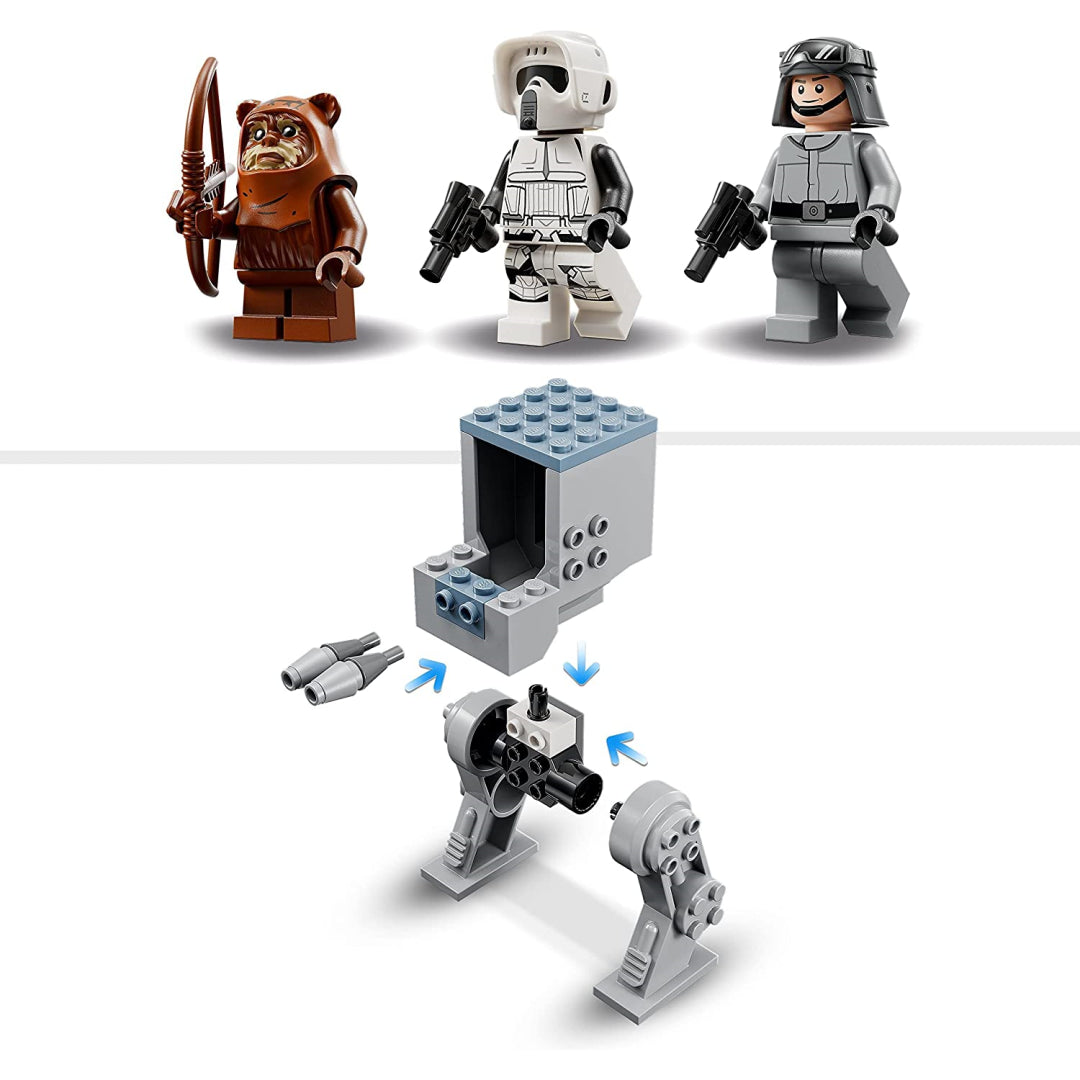 Lego Star Wars AT-ST Construction Toy With Wicket The Ewok & Scout