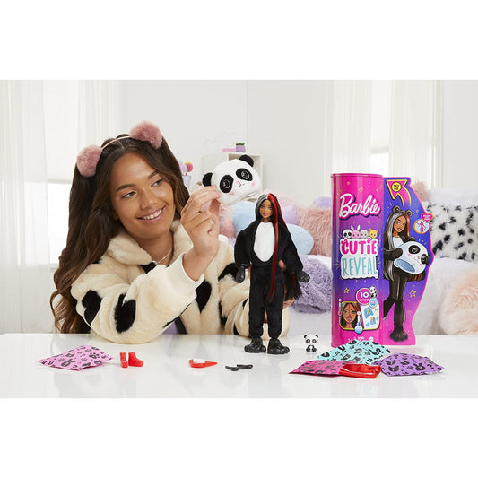 Barbie Cutie Reveal Doll with Panda Plush and Panda Costume & 10 Surprises