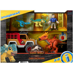 Imaginext Jurassic World Camp Cretaceous Runaway Dinos Vehicle Set - Maqio