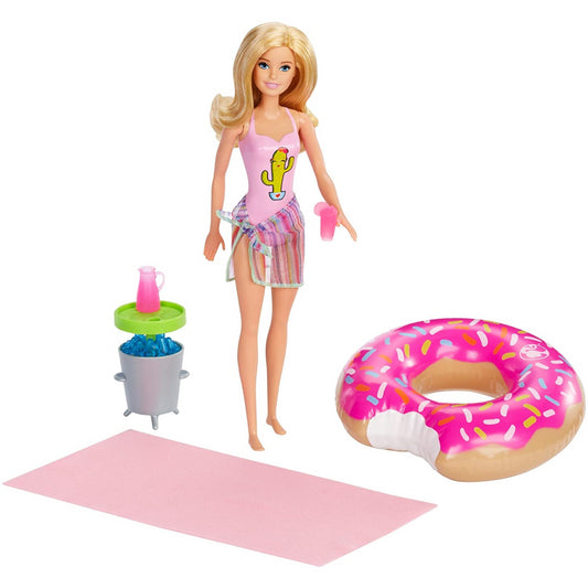 Barbie Doll and Donut-shaped Floatie Playset - Maqio