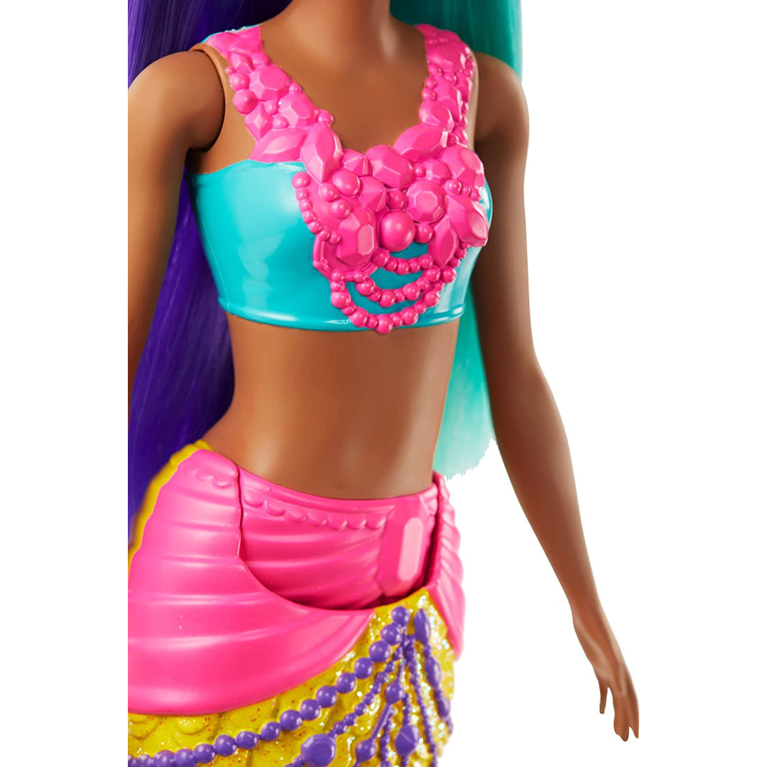 Barbie Dreamtopia Mermaid Doll with Curvy Body, Pink Hair & Tail & Tiara  Accessory