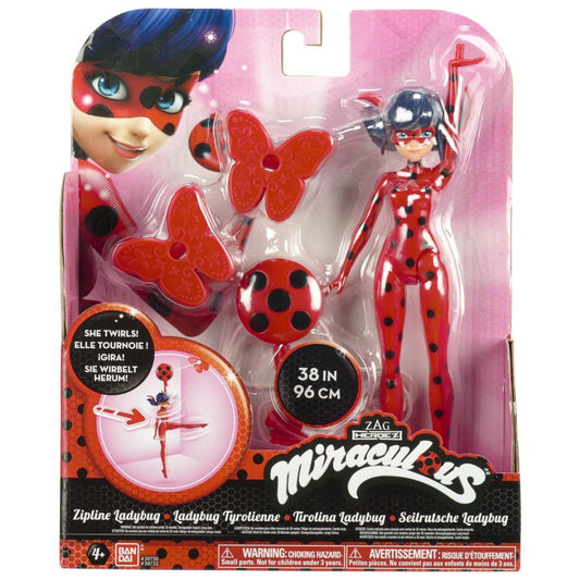 Bandai 39733 Miraculous Ladybug Zipline Action Doll Figure Toy - Maqio