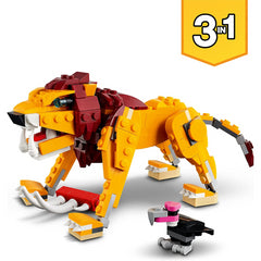 LEGO Creator 3in1 Wild Lion Ostrich & Warthog Posable Animal Figure 31112