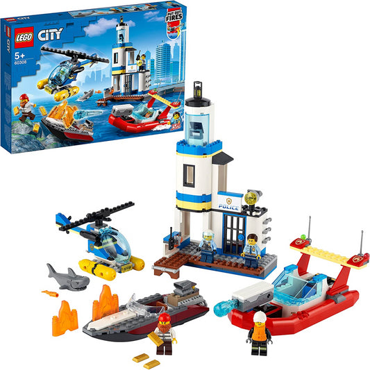 Lego City Seaside Police and Fire Mission Vehicle Playset - 60308