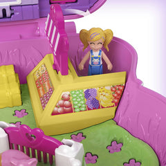 Polly Pocket World On The Farm Piggy Compact Toy with Mini Figures