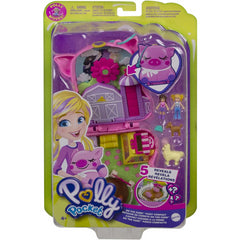 Polly Pocket World On The Farm Piggy Compact Toy with Mini Figures