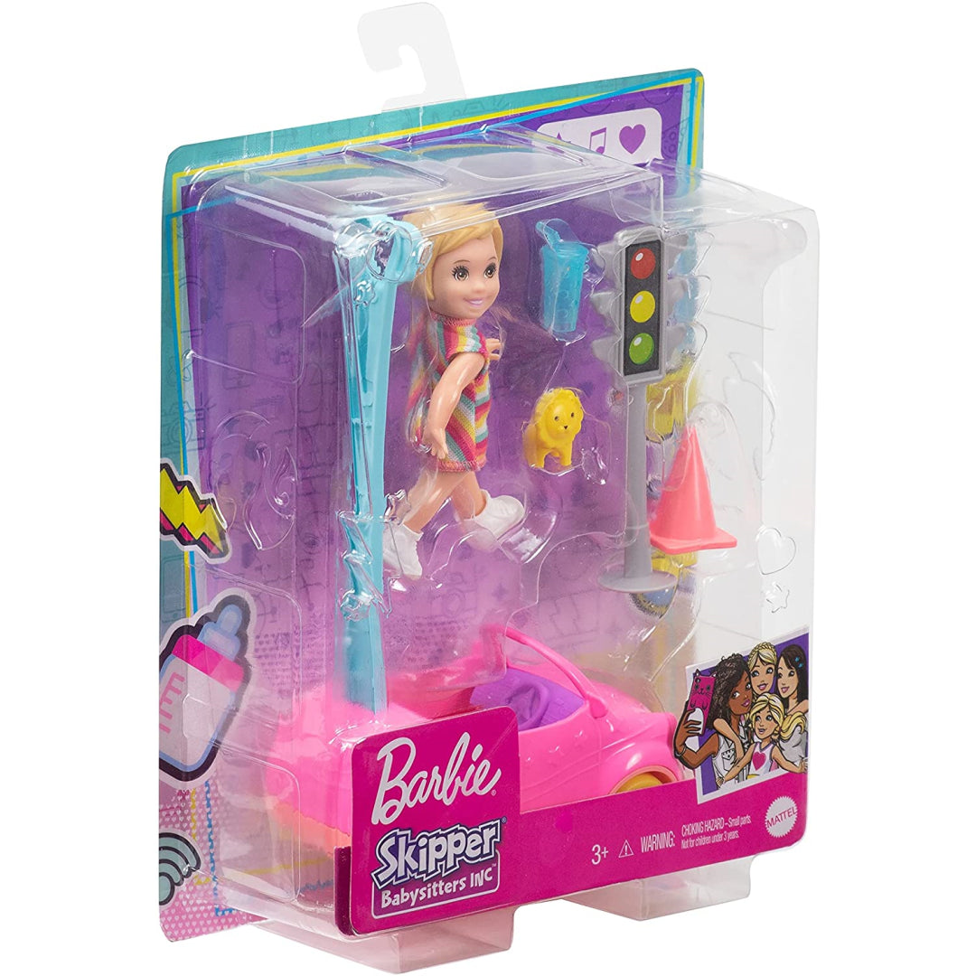 Barbie Skipper Babysitters Inc. Girl Toddler Doll and Toy Car - Maqio