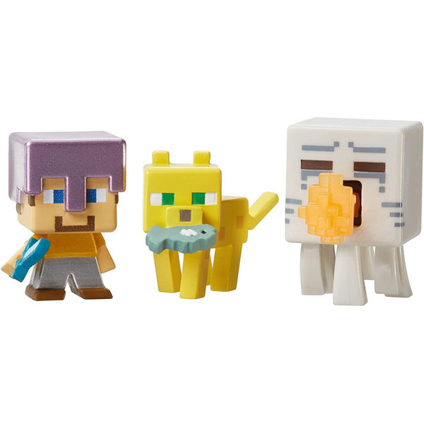 Minecraft Steve, Ocelot & Attacking Ghost Mini Action Figures – Maqio