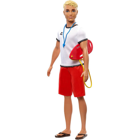 Barbie Ken Lifeguard Doll in Career-Themed Outfit FXP04 - Maqio