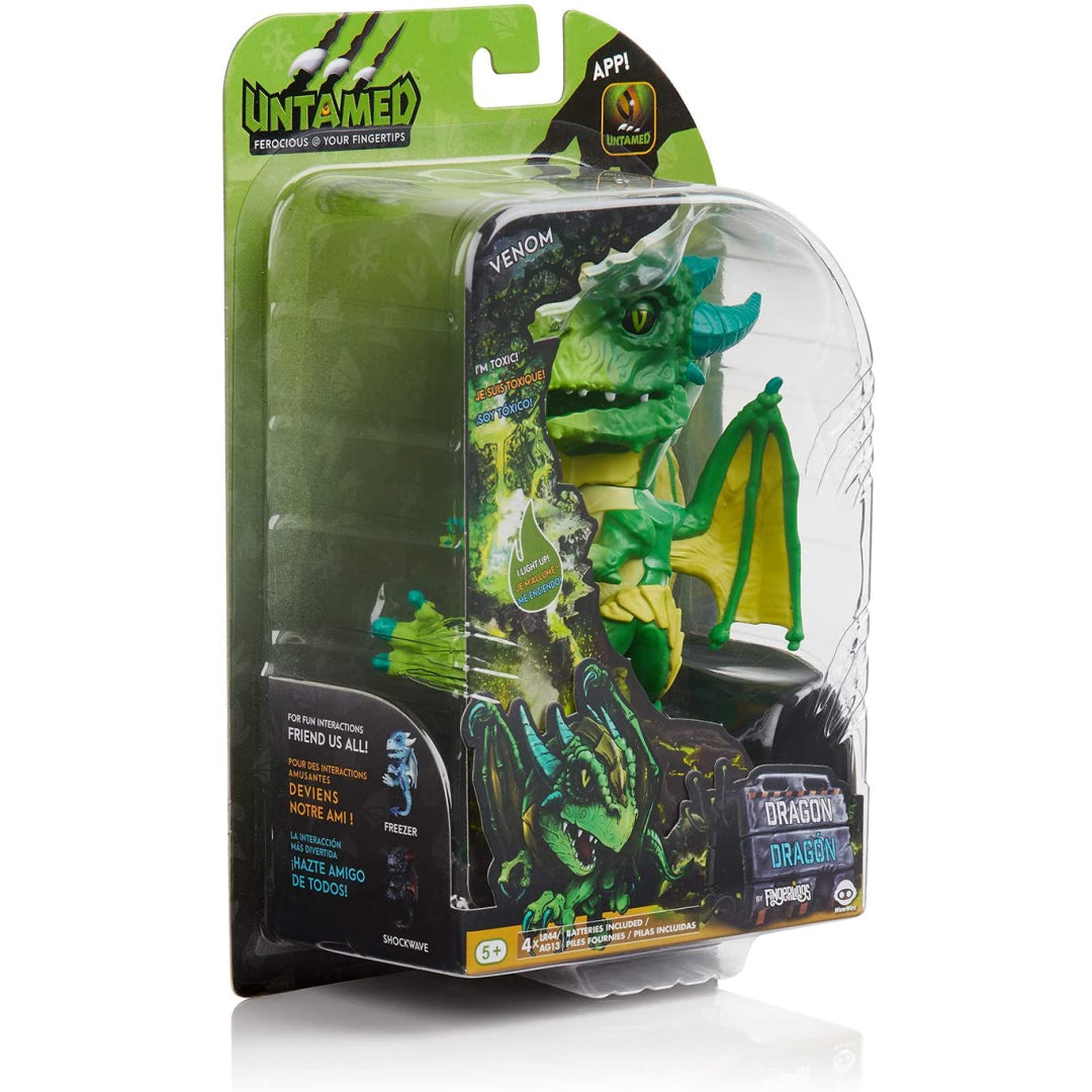 Wow Wee Fingerlings Untamed Dragon â€“ Series 1 â€“ Venom (Green) 3862 - Maqio