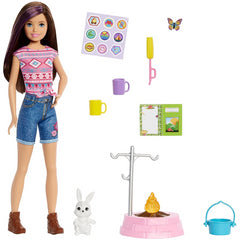 Barbie Skipper Brunette Doll & Pet Bunny Outdoor Adventure