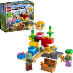 Lego Minecraft The Coral Reef Building Toy With Figures 21164