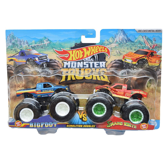 Hot Wheels Monster Trucks Demolition Doubles - Bigfoot VS Snake Bite