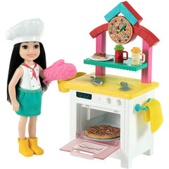 Barbie Chelsea Can Be Pizza Chef Playset Brunette Chelsea Doll