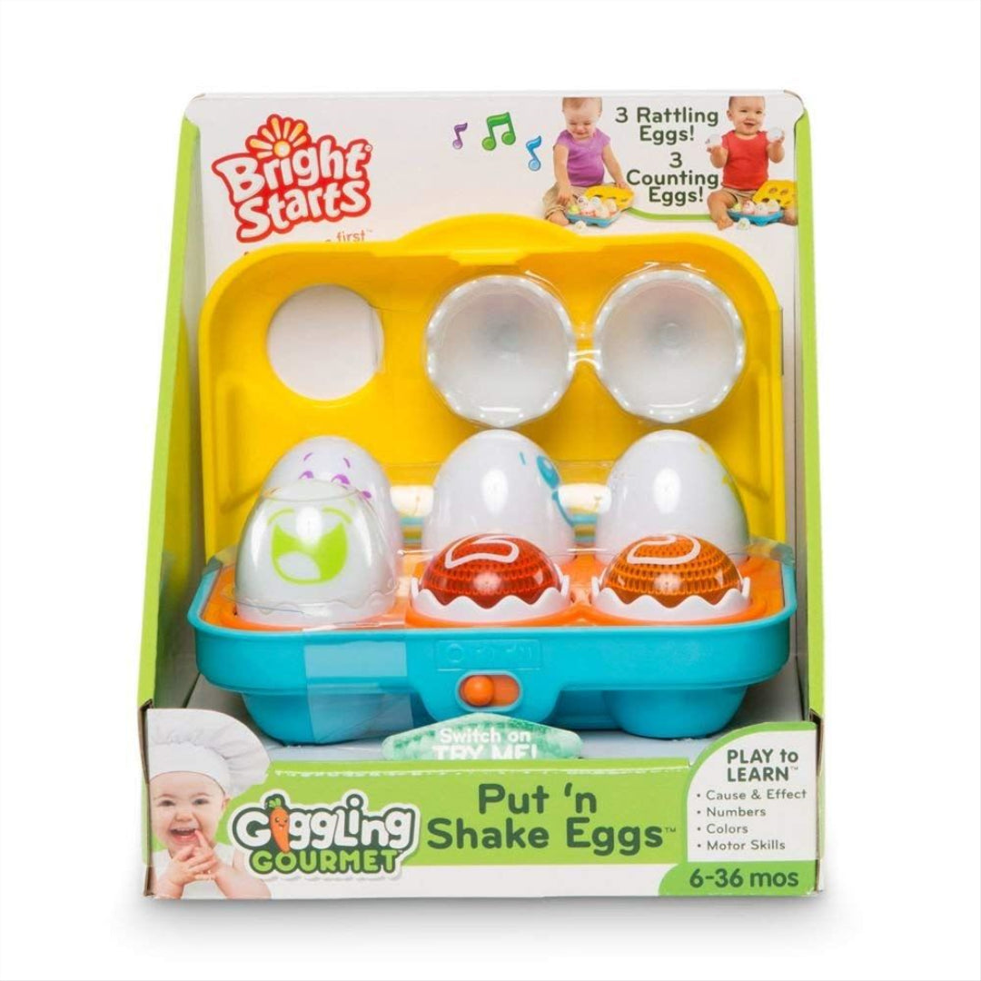 Fisher Price Bright Starts Giggling Gourmet Put and Shake Eggs Maqio