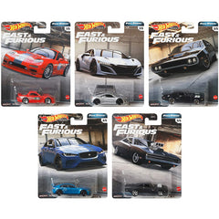 Hot Wheels Premium Fast & Furious Full Force Set of 5 Die Cast Vehicles - Maqio