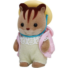 Sylvanian Families Walnut Squirrel Baby Figure and Accessories