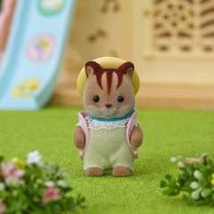 Sylvanian Families Walnut Squirrel Baby Figure and Accessories