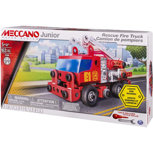 Meccano Junior Fire Engine Kids Construction Playset 6028420 - Maqio