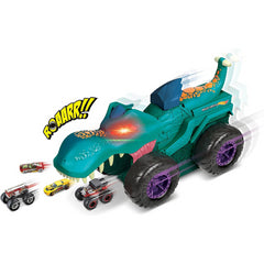 Hot Wheels Monster Trucks Car Chompin' Mega Wrex Giant Vehicle with Lights and Sound Effects - Maqio