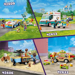 LEGO Friends 42606 Mobile Bakery Food Cart Toy Playset - Aliya and Jules