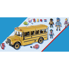 Playmobil City Life 71094 US School Bus Toy Bus with Flashing Lights