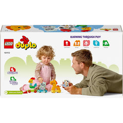 LEGO DUPLO 10412 My First Animal Train Toy Toddlers Creative Bricks Learning Set