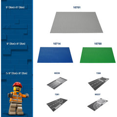 Lego Classic Blue Baseplate 10 X 10 Inch Studs Building Board 10714