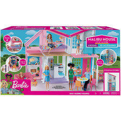 Barbie Malibu House Playset 2 Storey 6 Rooms 25 Furniture Pieces 2ft Wide