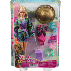 Barbie Holiday Fun Doll 12-in Blonde and Accessories