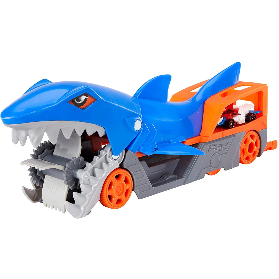 HOT WHEELS CITY DINO & SHARK LAUNCHER PLAYSET WITH VEHICLE *NEW