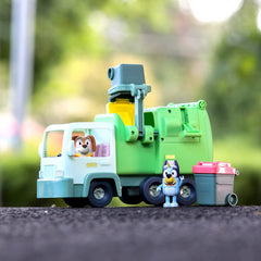 Bluey Garbage Truck Playset with 2 3in Action Figures with Bin Man