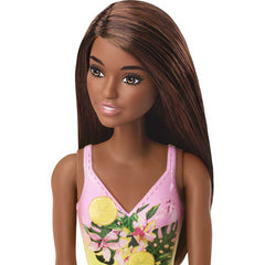 Barbie Doll in Yellow and Pink Swimsuit